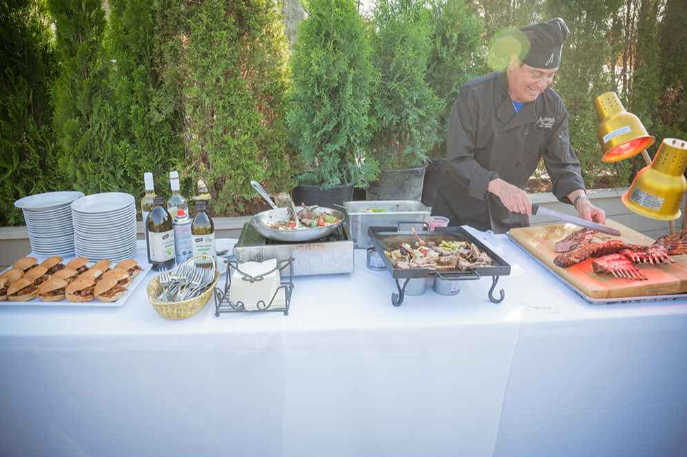 Cocktail hour food with chef at Anthony's Ocean View